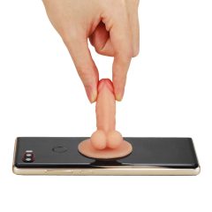 Lovetoy - držák na telefon - mini dildo (přírodní)