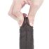 Lovetoy - dildo s pohyblivou kůží - dvouvrstvý - 18 cm - hnědý