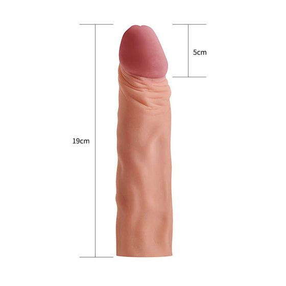 Lovetoy Pleasure X-tender - Pláštěnka na penis - 19 cm (přírodní)