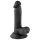 Mr. Rude - realistický dildo s přísavkou a varlaty - černé 17 cm