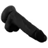 Mr. Rude - realistický dildo s přísavkou a varlaty - 19 cm - černý