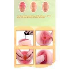   Tracys Dog Cup - masturbátor realistická vagína v pouzdře (černý-tělová barva)