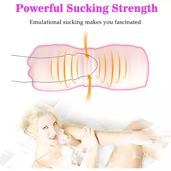 Tracy's Dog Cup - orální masturbátor s realistickými zuby - tělová barva