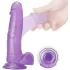 Tracy's Dog - dildo s přísavkou a varlaty - fialový gelový