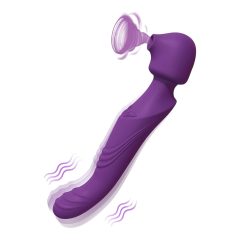   Tracy's Dog Wand - vodotěsný, nabíjecí, pulzující masážní vibrátor (fialový)