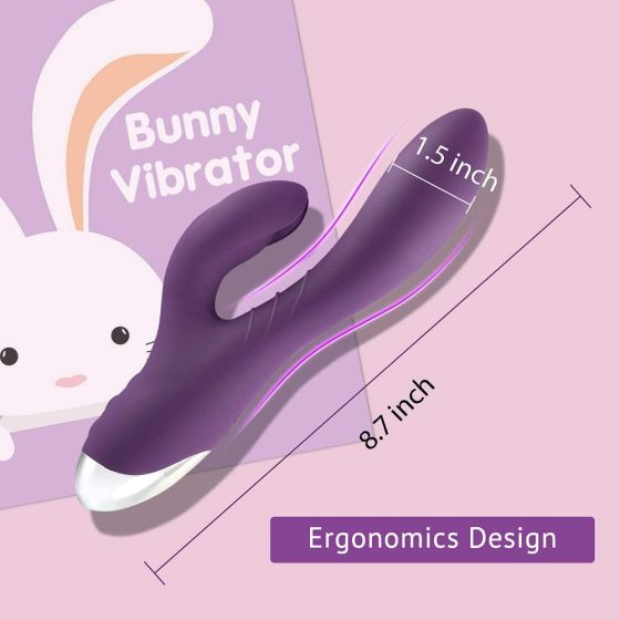Tracy's Dog Rabbit - voděodolný akumulátorový vibrátor na klitoris (fialový)
