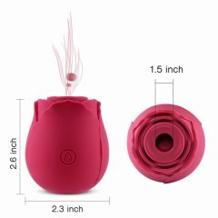   Tracy's Dog Rose - vodotěsný stimulátor klitorisu na baterie (červený)