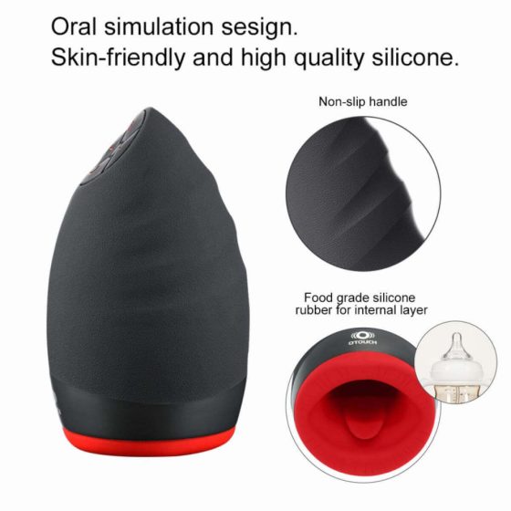 OTOUCH Chiven 2 - vodotěsný vibrační masturbátor na baterie (černý)