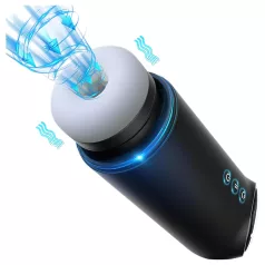   Leopard - masturbátor s pohybem nahoru a dolů, sání a vibrace - černý