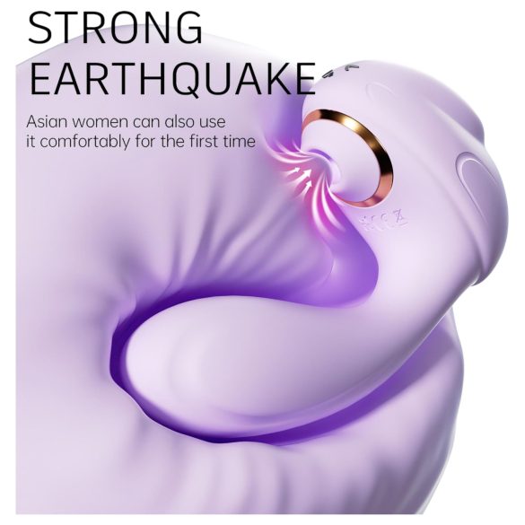 Leopard - vibrační stimulátor s vakuem a vibracemi - fialový