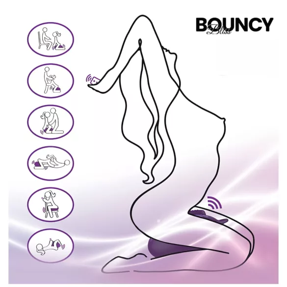 Bouncy Bliss Classic - vibrační polštář nafukovací - fialová
