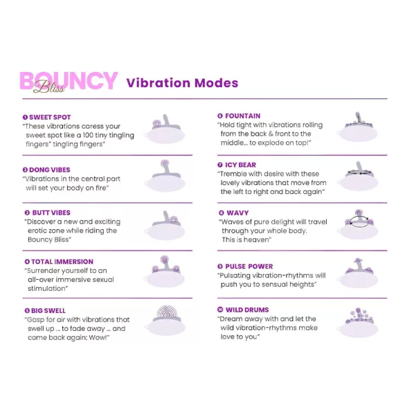 Bouncy Bliss Classic - vibrační polštář nafukovací - fialová