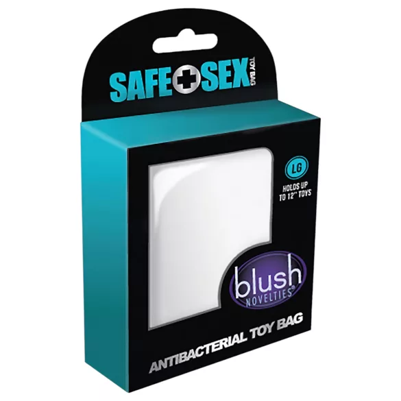 Safe Sex - antibakteriální diskrétní úložná taška - bílá L