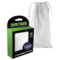 Safe Sex - antibakteriální úložné pouzdro - bílé M