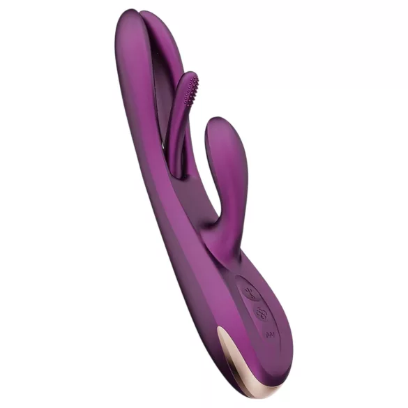 Honey Play Box Terri - vibrátor s jazýčkem a stimulací klitorisu - fialová