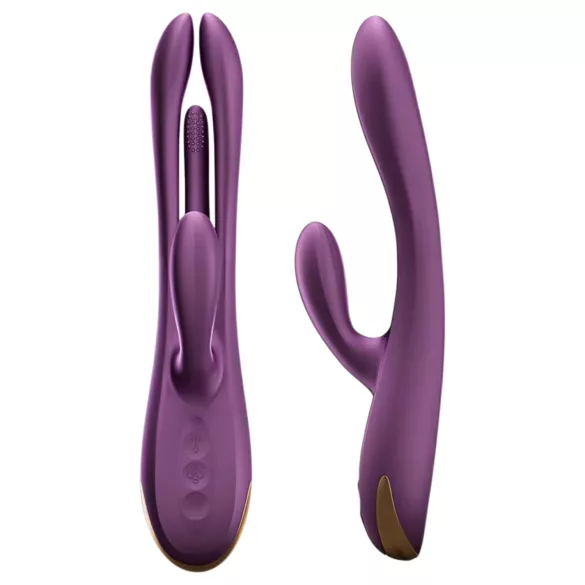 Honey Play Box Terri - vibrátor s jazýčkem a stimulací klitorisu - fialová