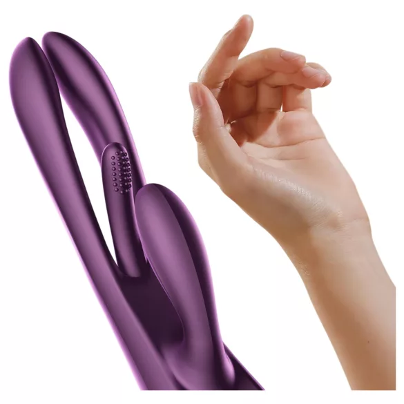 Honey Play Box Terri - vibrátor s jazýčkem a stimulací klitorisu - fialová