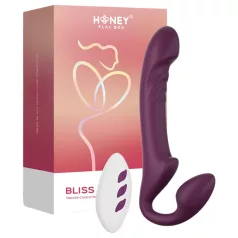   Honey Play Box Bliss - rotační připínací vibrátor s korálky - fialový