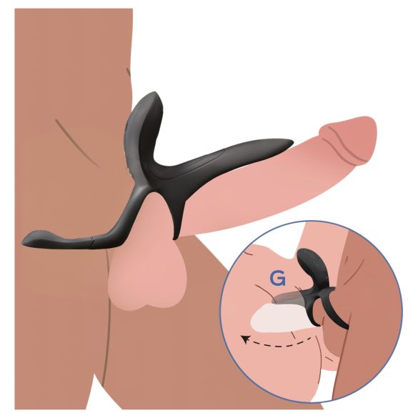 Honey Play Box Pleasure Pivot - vibrační erekční kroužek na penis a varlata