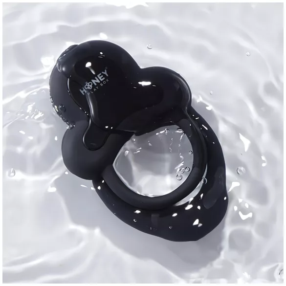Honey Play Box Anello - Appem ovládaný vibrační erekční kroužek na penis a varlata pro muže (černý)