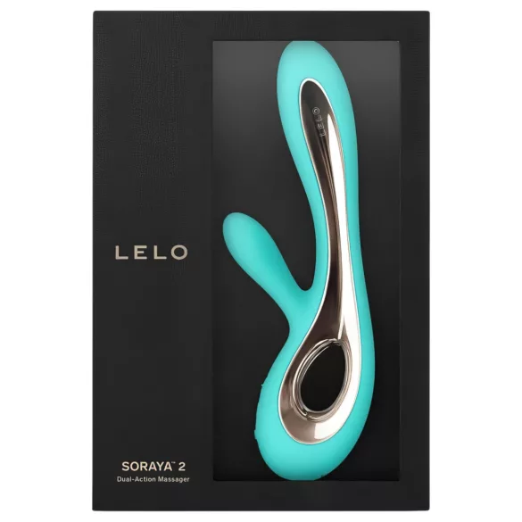 LELO Soraya 2 - vibrátor s drážděním klitorisu - voděodolný - tyrkysový