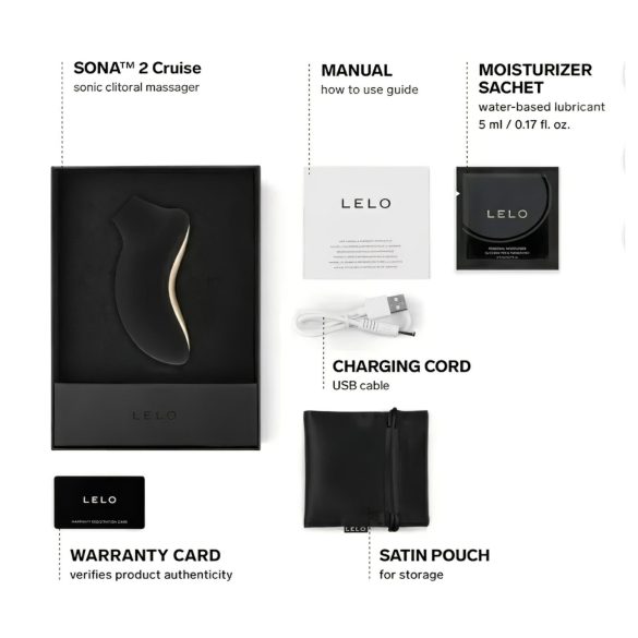 LELO Sona 2 Cruise - sonický stimulátor klitorisu (černý)
