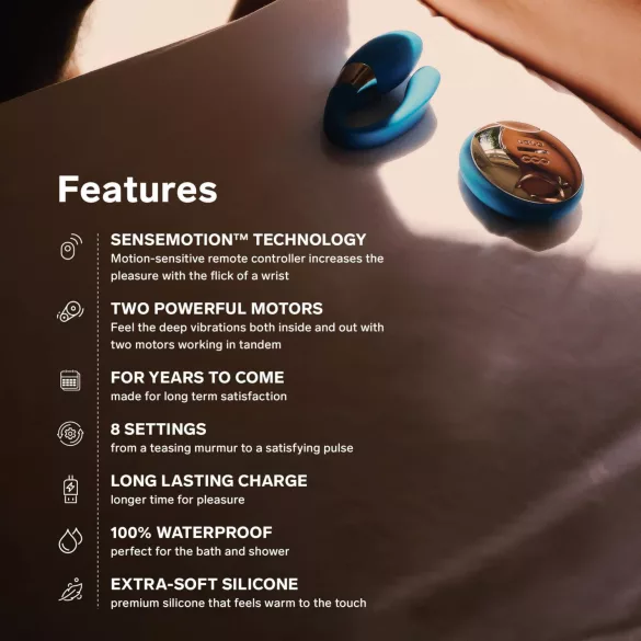 LELO Tiani Duo - párový vibrátor - silikon - modrá