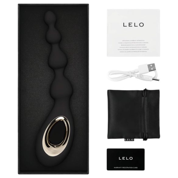 LELO Soraya Beads - Nabíjecí vodotěsný anální vibrátor (černý)