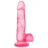 B Yours Sweet N Hard 4 - realistické dildo s varlaty - 18 cm - růžové
