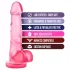 B Yours Sweet N Hard 4 - realistické dildo s varlaty - 18 cm - růžové