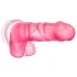 B Yours Sweet N Hard 4 - realistické dildo s varlaty - 18 cm - růžové