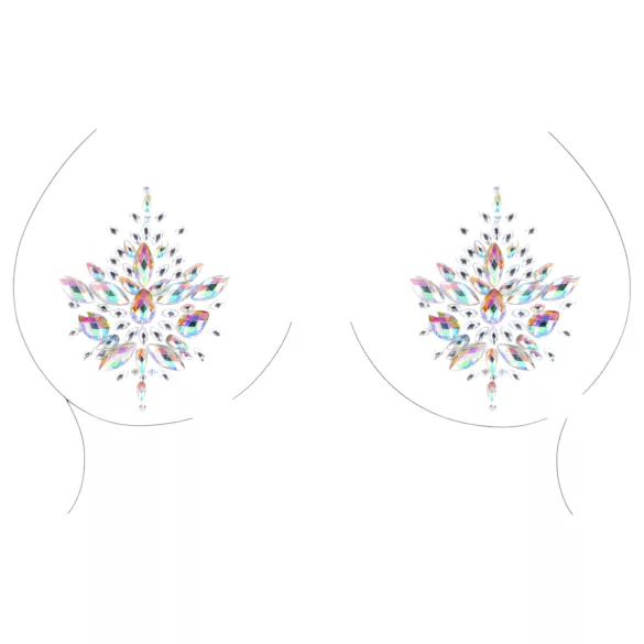 Le Désir - třpytivé nálepky na bradavky - duhové