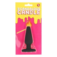 Scandalous - svíčka - anální kolík - černý (50g)