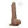 RealRock - realistické dildo s varlaty - 17 cm - tmavá tělová barva