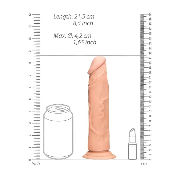 RealRock - realistické dildo - 20 cm - tělová barva