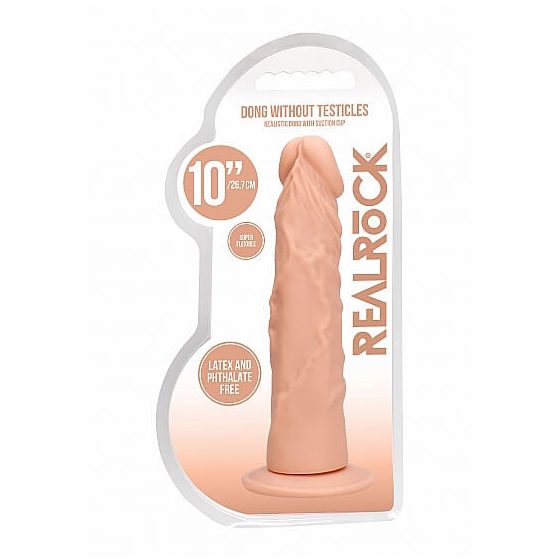 RealRock Dong 10 - realistické dildo (25 cm) - přírodní