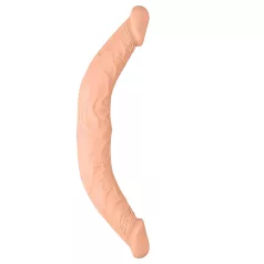 RealRock - dvojitý dildo - oboustranný - tělová - 36 cm