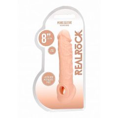   RealRock Penis Sleeve 8 - návlek na penis (21cm) - tělová barva