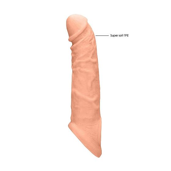 RealRock Penis Sleeve 8 - návlek na penis (21cm) - tělová barva