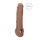 RealRock - návlek na penis - prodloužení 21 cm - tmavá tělová