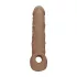 RealRock - návlek na penis - prodloužení 21 cm - tmavá tělová