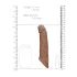 RealRock - návlek na penis - prodloužení 21 cm - tmavá tělová