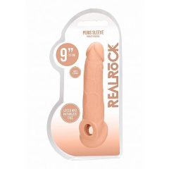   RealRock Penis Sleeve 9 - návlek na penis (21,5 cm) - tělová barva