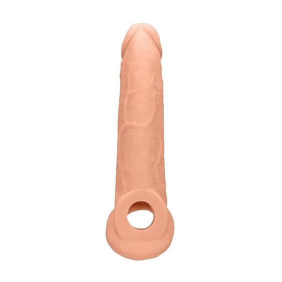 RealRock Penis Sleeve 9 - návlek na penis (21,5 cm) - tělová barva
