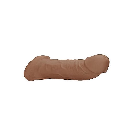 RealRock Penis Sleeve 9 - návlek na penis (21,5 cm) - tmavě tělová barva