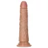 RealRock - realistický dildo - štíhlý tvar - 15,5 cm - tmavá tělová barva
