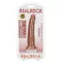 RealRock - realistický dildo - štíhlý tvar - 15,5 cm - tmavá tělová barva