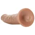 RealRock - realistický dildo - štíhlý tvar - 15,5 cm - tmavá tělová barva
