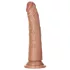 RealRock - realistický dildo - štíhlý tvar - 15,5 cm - tmavá tělová barva