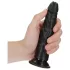 RealRock - realistické dildo - štíhlé - 15,5 cm - černé